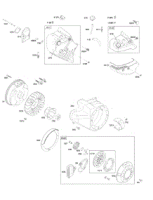 Blower Housing / Shrouds, Flywheel, Rewind Starter parts for Briggs & Stratton Engine 21M214-0116-E1 from AppliancePartsPros.com
