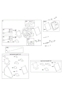 Cylinder Head, Gasket Set - Engine, Gasket Set - Valve, Valves parts for Briggs & Stratton Engine 21M417-0171-E1 from AppliancePartsPros.com