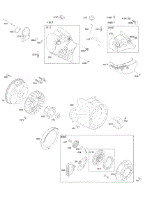 Blower Housing / Shrouds, Flywheel, Rewind Starter parts for Briggs & Stratton Engine 21P237-0119-E1 from AppliancePartsPros.com