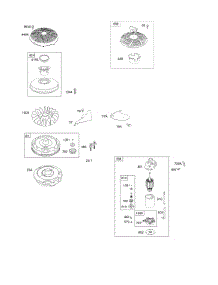 Electric Starter, Flywheel parts for Briggs & Stratton Engine 21R502-0008-H1 from AppliancePartsPros.com
