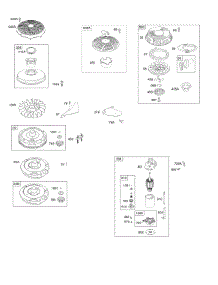 Electric & Rewind Starter, Flywheel parts for Briggs & Stratton Engine 21R707-0007-F1 from AppliancePartsPros.com