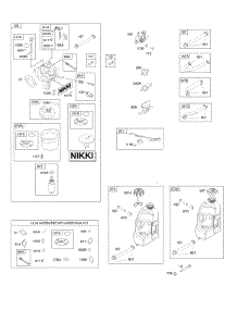 Carburetor, Fuel Supply, Kit - Carburetor Overhaul parts for Briggs & Stratton Engine 21R807-0007-B1 from AppliancePartsPros.com