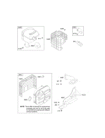 Exhaust System parts for Briggs & Stratton Engine 21S237-0110-F1 from AppliancePartsPros.com