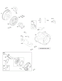 Blower Housing / Shrouds, Flywheel, Rewind Starter parts for Briggs & Stratton Engine 21T212-1110-G1 from AppliancePartsPros.com