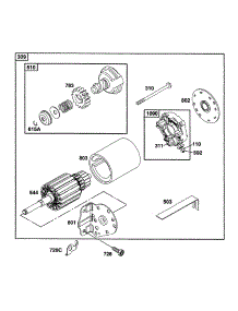 Electric Starter parts for Briggs & Stratton Engine 221432-0203-01 from AppliancePartsPros.com