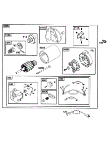 Electric Starter parts for Briggs & Stratton Engine 221452-5049-01 from AppliancePartsPros.com