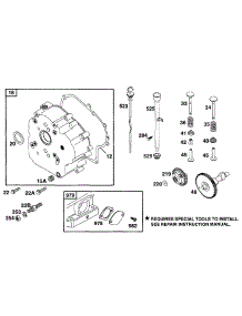 Crankcase Cvr. Cam parts for Briggs & Stratton Engine 222412-0651-01 from AppliancePartsPros.com