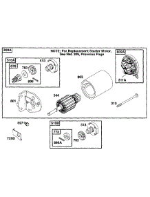Electric Starter parts for Briggs & Stratton Engine 222413-0706-01 from AppliancePartsPros.com