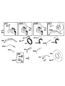 Elect parts for Briggs & Stratton Engine 222416-0517-99 from AppliancePartsPros.com