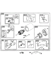 Electric Starter parts for Briggs & Stratton Engine 222416-0517-99 from AppliancePartsPros.com