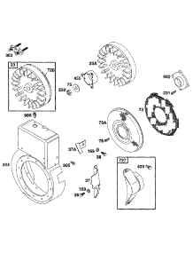 Flywhells, Blowerhsg, Screen parts for Briggs & Stratton Engine 222417-0604-01 from AppliancePartsPros.com