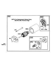 Electric Starter parts for Briggs & Stratton Engine 226432-0116-01 from AppliancePartsPros.com
