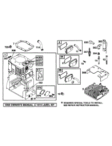 Cylinder, Head parts for Briggs & Stratton Engine 226432-1114-E1 from AppliancePartsPros.com