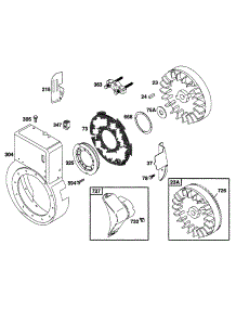 Blower Hsg, Flywheel,Screens parts for Briggs & Stratton Engine 226457-0048-99 from AppliancePartsPros.com
