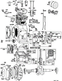 Cyl,Muffler,Crnkcse,Gear Cse parts for Briggs & Stratton Engine 231451-0181-99 from AppliancePartsPros.com