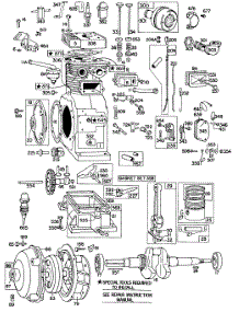 Cylinder,Gear Case,Piston parts for Briggs & Stratton Engine 233431-0190-99 from AppliancePartsPros.com