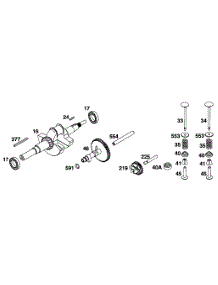 Crankshaft, Cam parts for Briggs & Stratton Engine 233431-2521-02 from AppliancePartsPros.com
