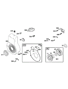 Blower Hsg, Back Plate parts for Briggs & Stratton Engine 233451-1151-01 from AppliancePartsPros.com