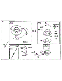 Carburetor Assy parts for Briggs & Stratton Engine 233451-1151-01 from AppliancePartsPros.com