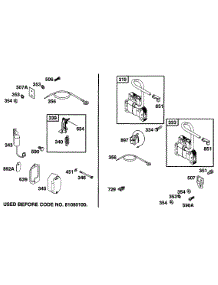 Elect parts for Briggs & Stratton Engine 233451-1151-01 from AppliancePartsPros.com
