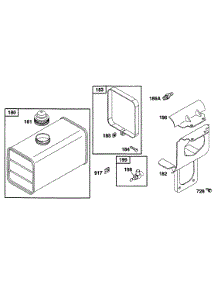 Fuel Tank Grp parts for Briggs & Stratton Engine 233451-1151-01 from AppliancePartsPros.com