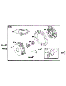 Rewind Starter parts for Briggs & Stratton Engine 233451-1151-01 from AppliancePartsPros.com