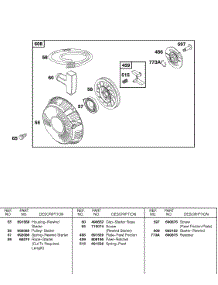 Rewind Starter parts for Briggs & Stratton Engine 235437-0276-E9 from AppliancePartsPros.com