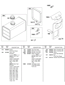 Fuel Tank, Brackets parts for Briggs & Stratton Engine 243431-1134-01 from AppliancePartsPros.com