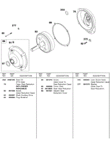 Gear Reduction, Gear Cover parts for Briggs & Stratton Engine 243431-1134-01 from AppliancePartsPros.com