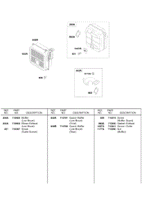 Lo Mount Muffler parts for Briggs & Stratton Engine 245432-0577-E9 from AppliancePartsPros.com