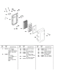Panel Air Cleaner parts for Briggs & Stratton Engine 245435-0303-E9 from AppliancePartsPros.com