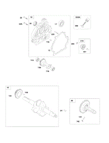 Crankcase Cover, Crankshaft, Camshaft parts for Briggs & Stratton Engine 246435-0111-E1 from AppliancePartsPros.com