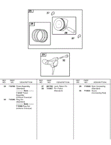 Piston, Rings, Connecting Rod parts for Briggs & Stratton Engine 247432-0113-B1 from AppliancePartsPros.com