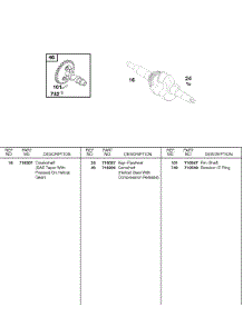 Camshaft, Crankshaft parts for Briggs & Stratton Engine 247437-0111-E1 from AppliancePartsPros.com