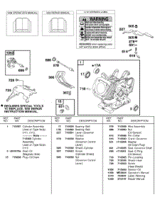 Cylinder, Oil Sensor Group, Operator's Manual, Repair Manual, Warning Label parts for Briggs & Stratton Engine 247437-0111-E1 from AppliancePartsPros.com