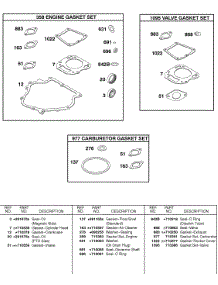Gasket Set-Carburetor, Gasket Set-Engine, Gasket Set-Valve parts for Briggs & Stratton Engine 247437-0111-E1 from AppliancePartsPros.com