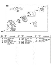 Rewind Starter parts for Briggs & Stratton Engine 247437-0112-E1 from AppliancePartsPros.com