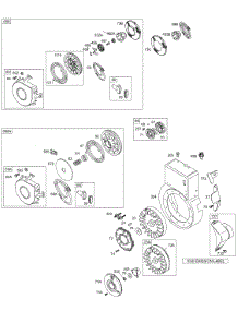 Blower Housing / Shrouds, Flywheel, Rewind parts for Briggs & Stratton Engine 250417-1026-E1 from AppliancePartsPros.com