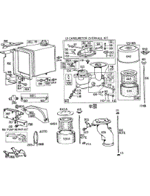 Carburetor,Fuel,Air Cleaner parts for Briggs & Stratton Engine 251417-0135-99 from AppliancePartsPros.com