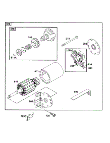Electric Starter parts for Briggs & Stratton Engine 252416-0756-01 from AppliancePartsPros.com