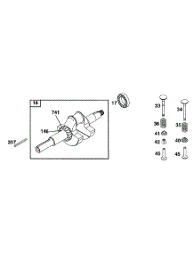 Crank Grp parts for Briggs & Stratton Engine 252417-0150-99 from AppliancePartsPros.com