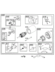 Electric Starter & Switch parts for Briggs & Stratton Engine 252417-0274-99 from AppliancePartsPros.com