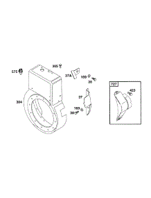Blower Hsg parts for Briggs & Stratton Engine 252417-0744-01 from AppliancePartsPros.com