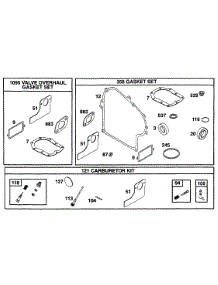 Gasket Sets parts for Briggs & Stratton Engine 252702-0244-99 from AppliancePartsPros.com