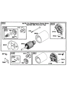 Electric Starter parts for Briggs & Stratton Engine 252707-0621-04 from AppliancePartsPros.com