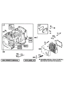 Cylinder, Head parts for Briggs & Stratton Engine 252707-0652-01 from AppliancePartsPros.com