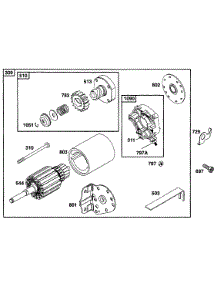 Electric Starter parts for Briggs & Stratton Engine 252707-0703-01 from AppliancePartsPros.com