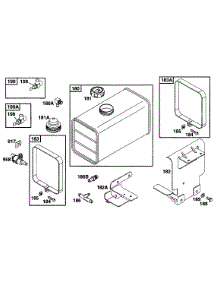 Fuel Tank Grp parts for Briggs & Stratton Engine 252707-0712-01 from AppliancePartsPros.com