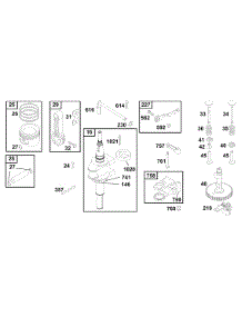 Piston Grp, Crankshaft, Cam parts for Briggs & Stratton Engine 252707-0713-99 from AppliancePartsPros.com