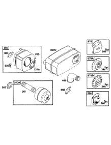 Muffler Grp parts for Briggs & Stratton Engine 252707-0718-01 from AppliancePartsPros.com